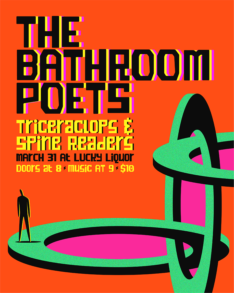The Bathroom Poets gig poster